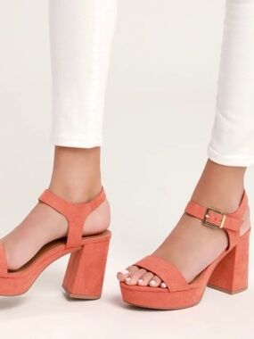 Women's Coral Suede Open-Toe Sandals